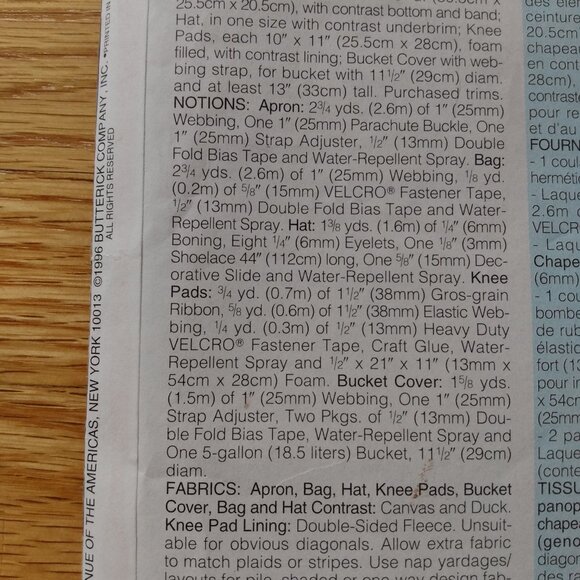 Apron Gardening Tote Accessories Sewing Pattern UNCUT Butterick 4364 - Picture 6 of 8